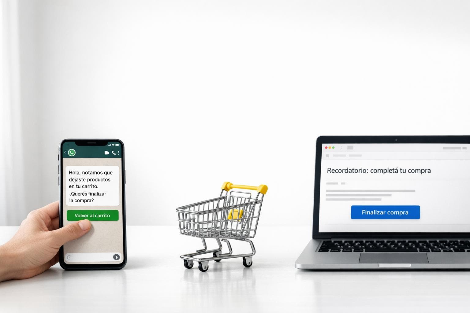WhatsApp vs. email: recuperación de carritos