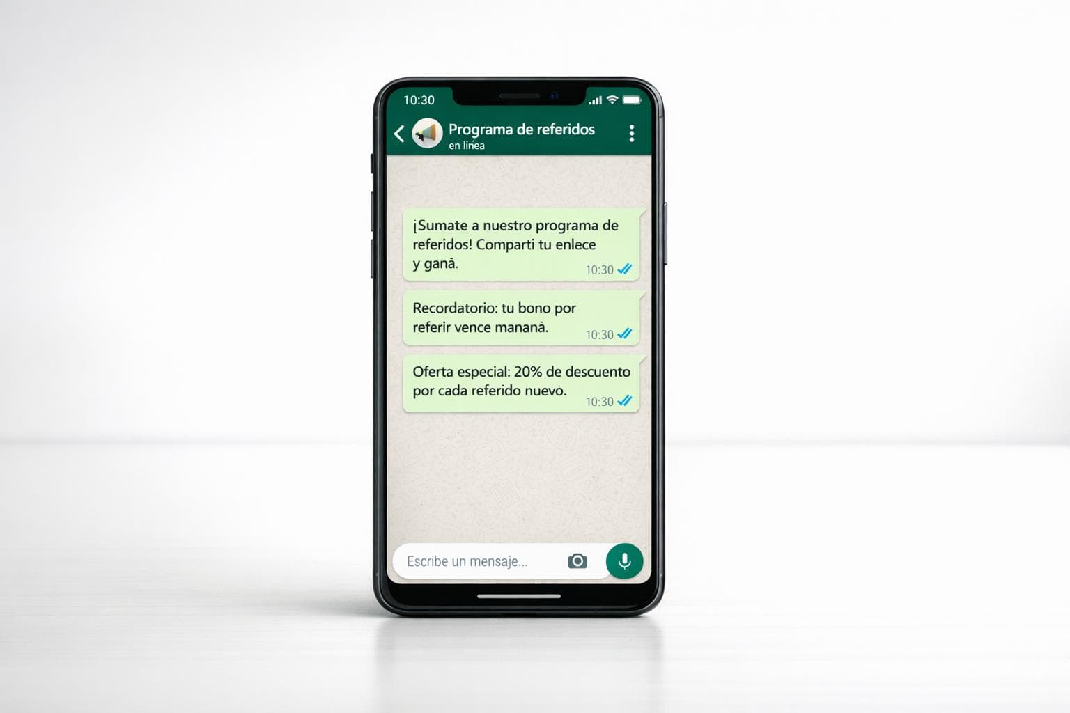 Plantillas de mensajes para referidos en WhatsApp