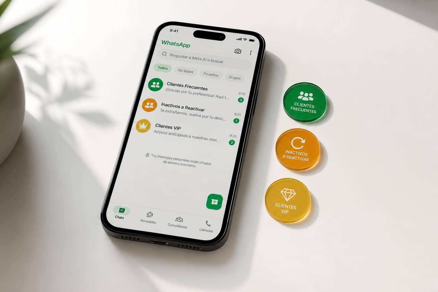 Ejemplos de segmentación por frecuencia en WhatsApp