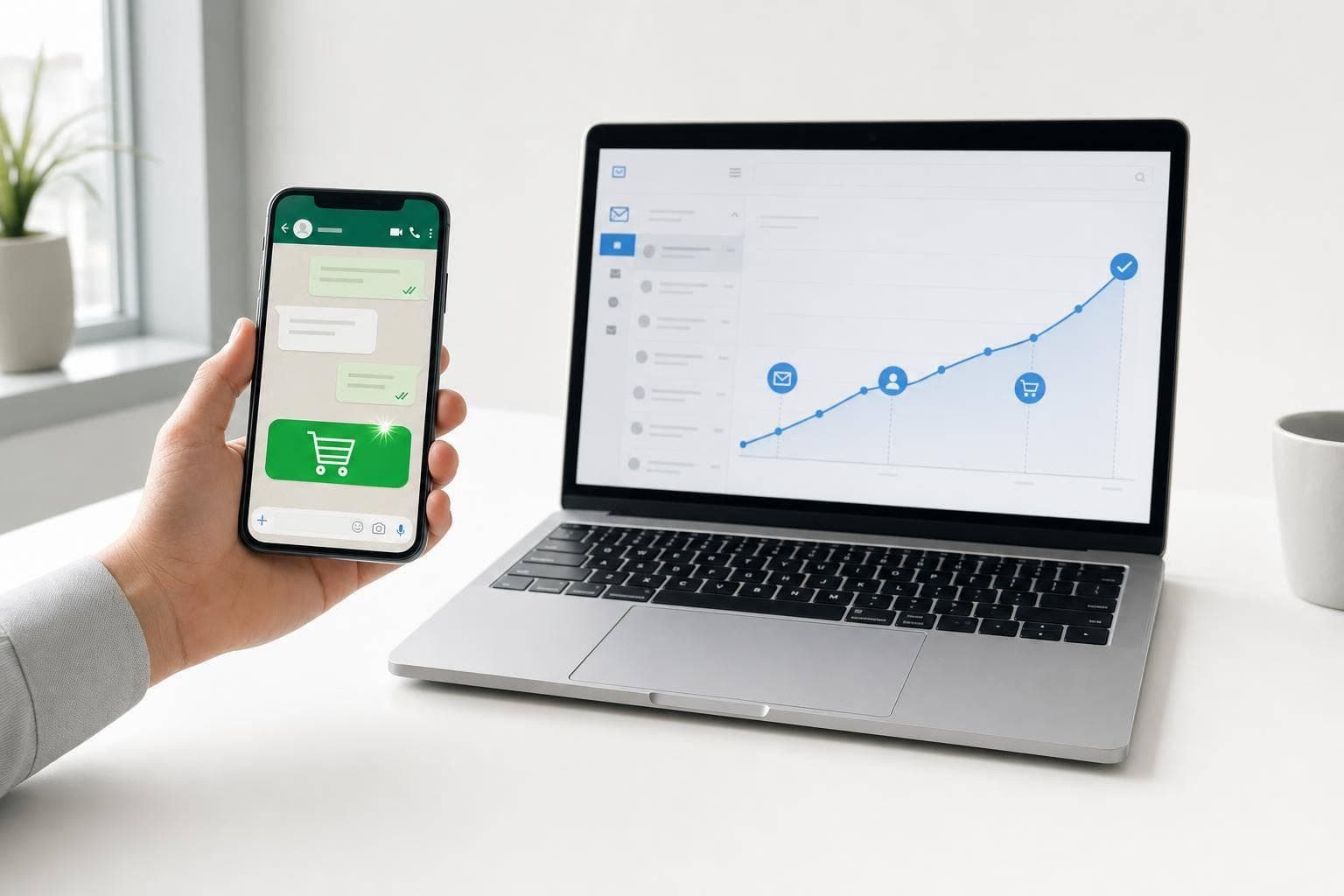 Comparativa: WhatsApp vs email en conversiones